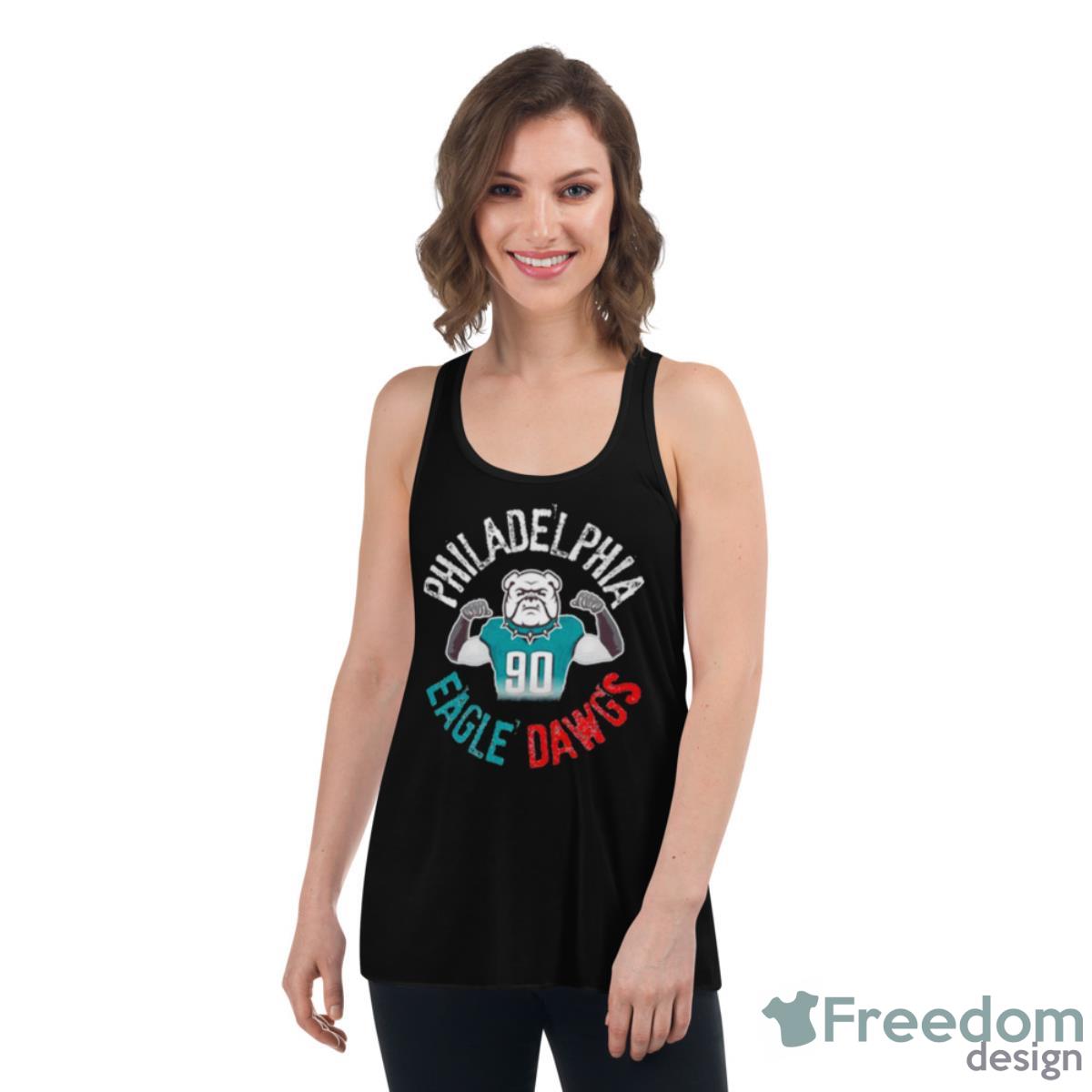 Philadelphia Eagle Dawgs Shirt - Womens Flowy Racerback Tank Philadelphia Eagle Dawgs Shirt - Womens Flowy Racerback Tank