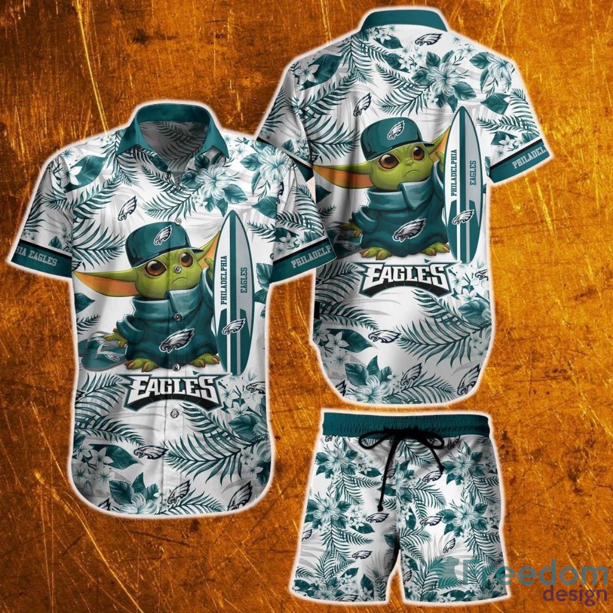 Philadelphia Eagles NFL Combo Hawaiian Shirt And Shorts Gift For Summer -  Freedomdesign