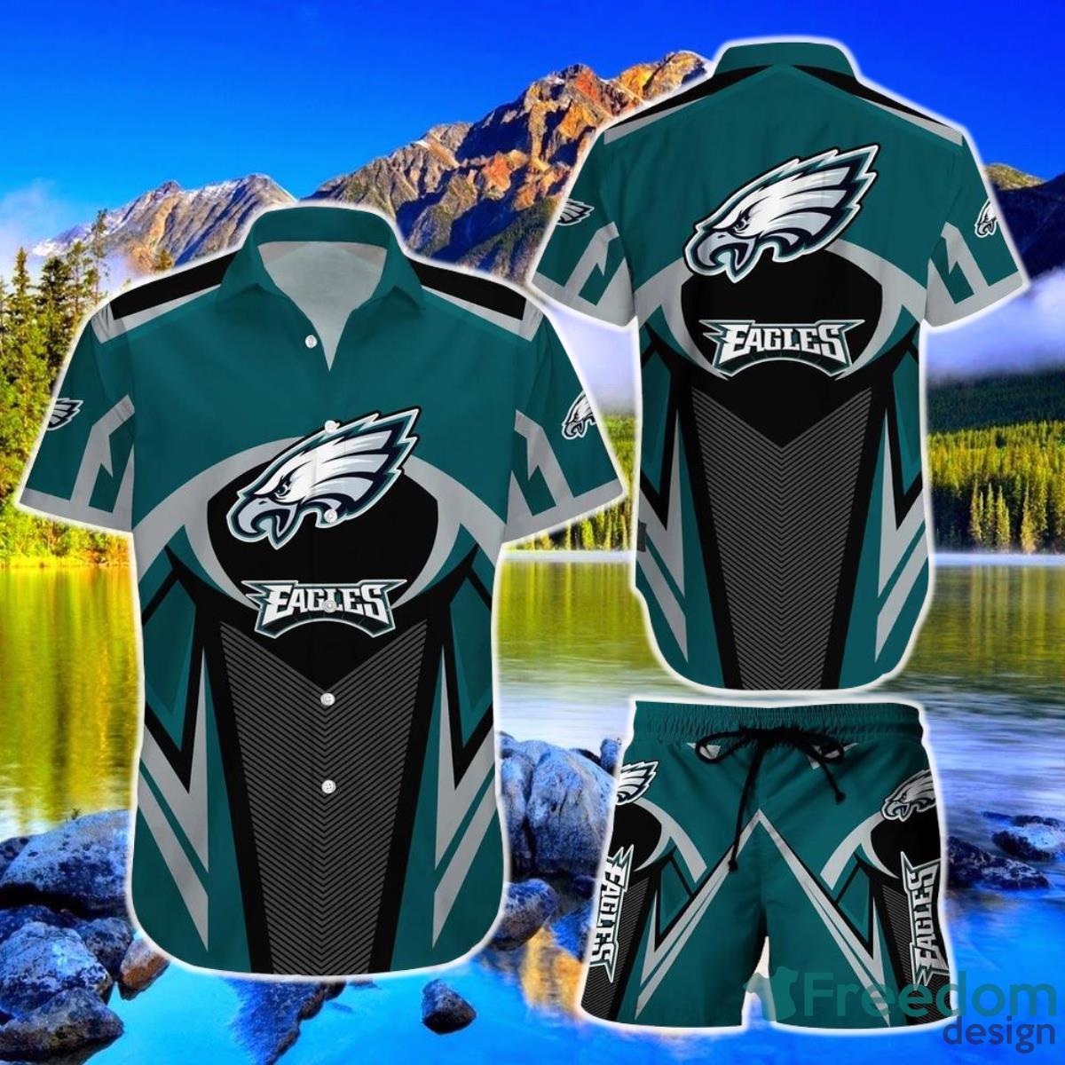 Philadelphia Eagles NFL Hawaiian Shirt And Short Best Gift For Football NFL Fans Product Photo 1