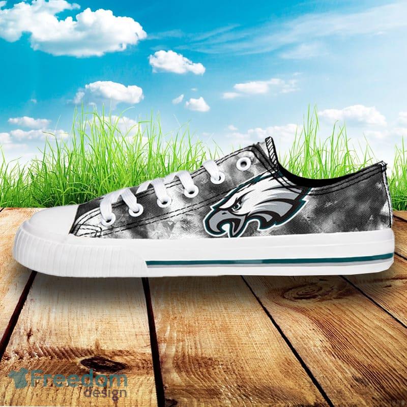 Philadelphia Eagles NFL Men And Women Low Top Tie-Dye Canvas Shoes  For Fans - Philadelphia Eagles NFL Womens Low Top Tie-Dye Canvas Shoes (PREORDER - SHIPS EARLY AUGUST)_2