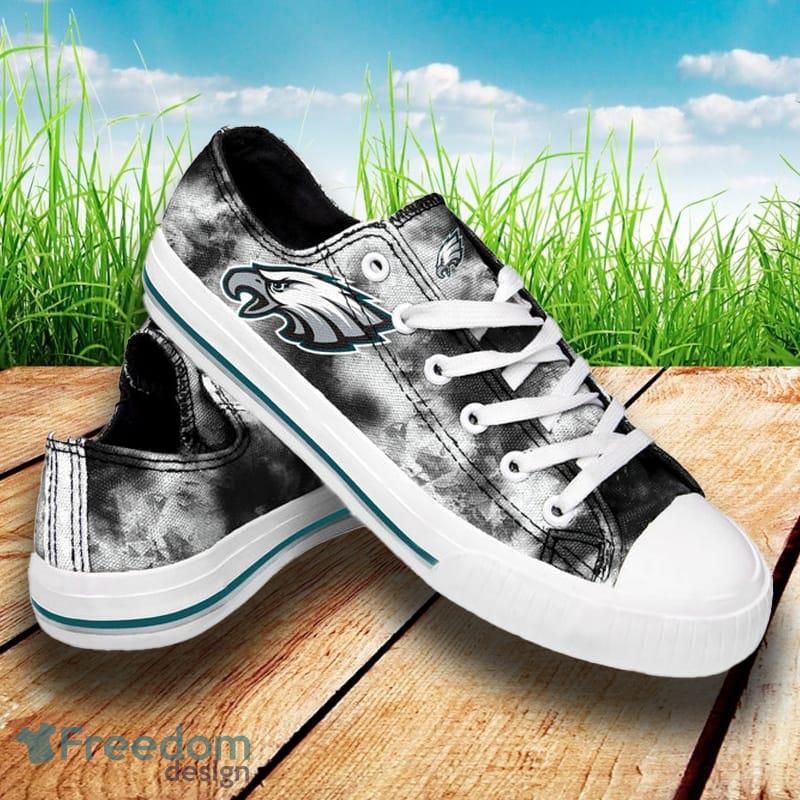 Philadelphia Eagles NFL Men And Women Low Top Tie-Dye Canvas Shoes  For Fans - Philadelphia Eagles NFL Womens Low Top Tie-Dye Canvas Shoes (PREORDER - SHIPS EARLY AUGUST)_1