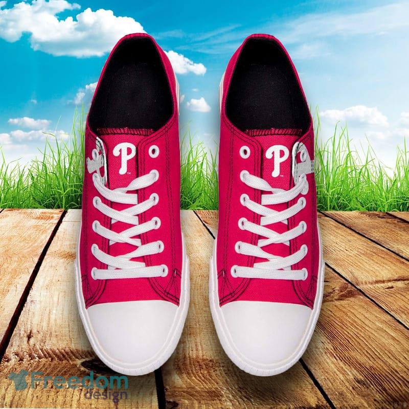 Philadelphia Phillies MLB Men And Women Low Top Big Logo Canvas Shoes For Fans - Philadelphia Phillies MLB Mens Low Top Big Logo Canvas Shoes_3 Philadelphia Phillies MLB Men And Women Low Top Big Logo Canvas Shoes For Fans - Philadelphia Phillies MLB Mens Low Top Big Logo Canvas Shoes_3