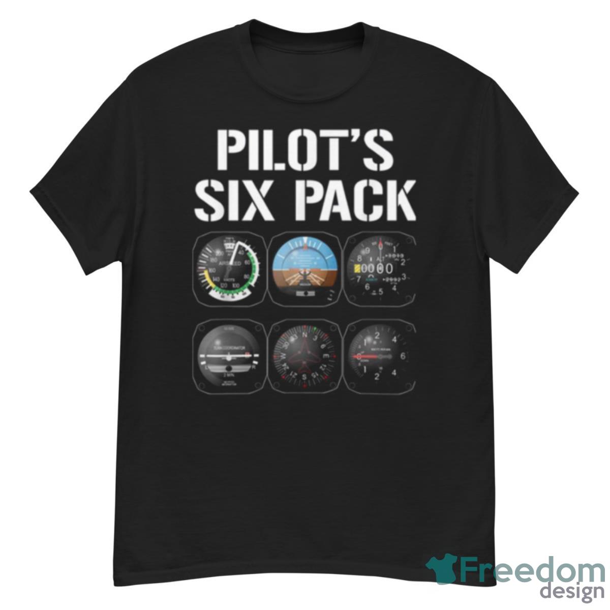 Pilots Six Pack Funny Pilot Aviation Flying Shirt - G500 Men’s Classic T-Shirt