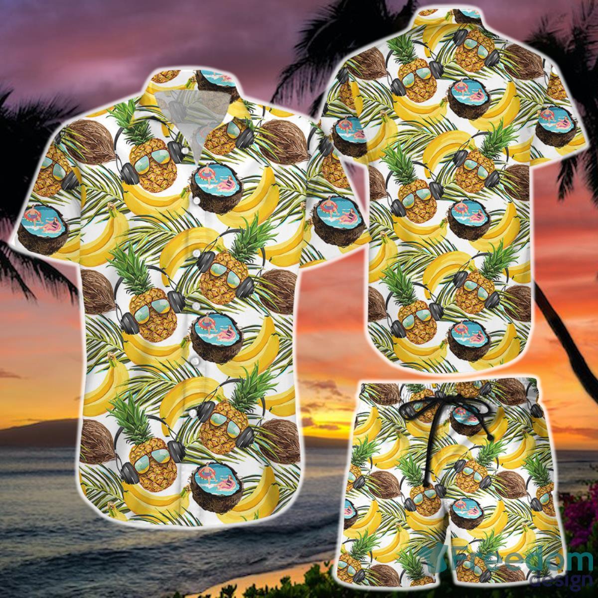 Pineapple Hawaiian Shirt And Short Pineapple Summer Time Aloha Tropical Themed Gifts Product Photo 1