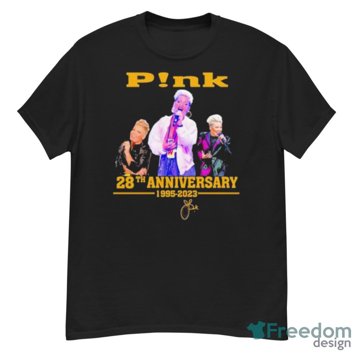 Pink 28th Anniversary 1995 2023 Signature Shirt - G500 Men’s Classic T-Shirt