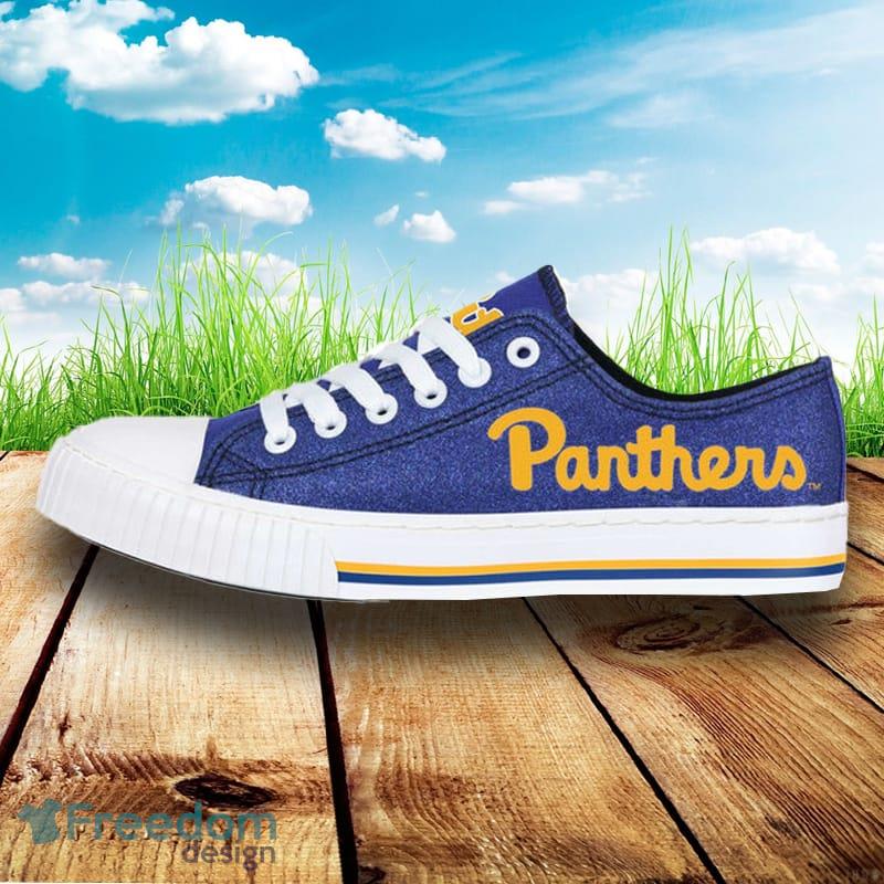Pittsburgh Panthers NCAA Men And Women Color Glitter Low Top Canvas Shoes For Fans - Pittsburgh Panthers NCAA Womens Color Glitter Low Top Canvas Shoes_2