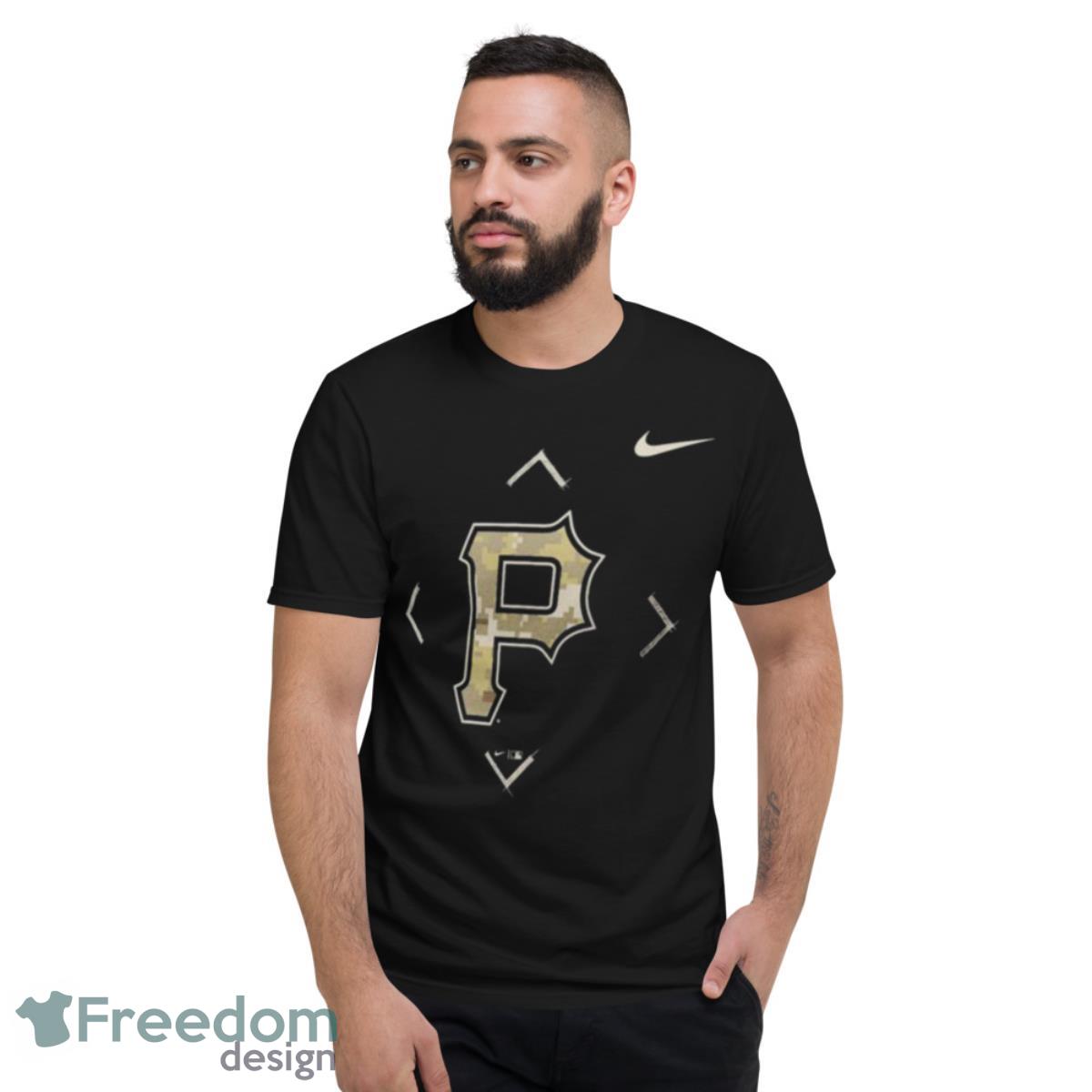 Pittsburgh Pirates Nike Camo Logo 2023 Shirt - Short Sleeve T-Shirt