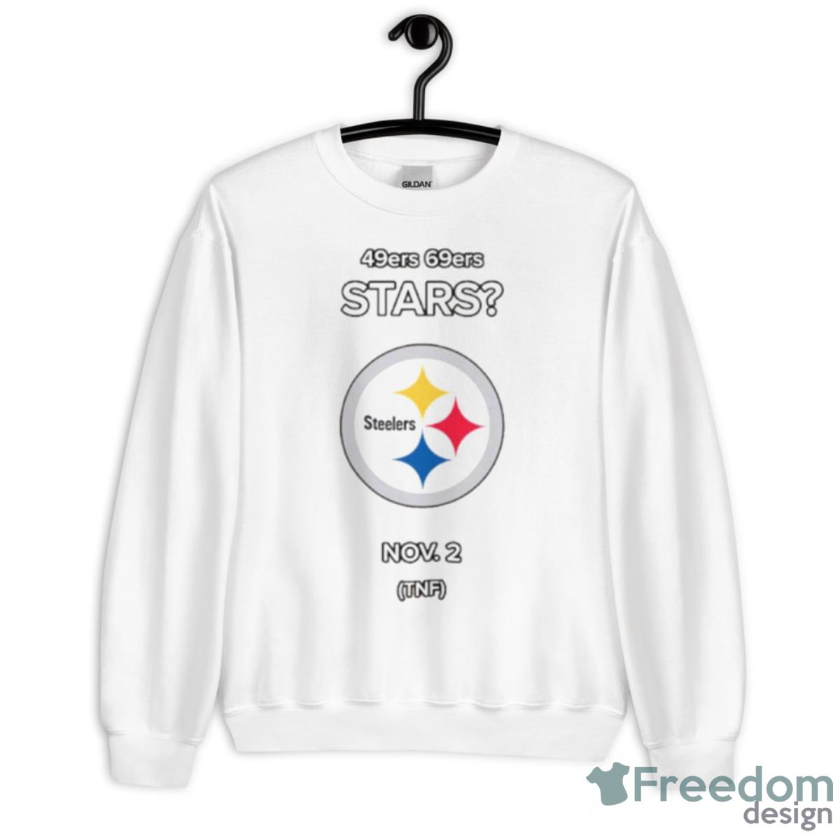 Pittsburgh Steelers 49ers 69ers Stars Nov 2 TNF Shirt - Unisex Heavy Blend Crewneck Sweatshirt