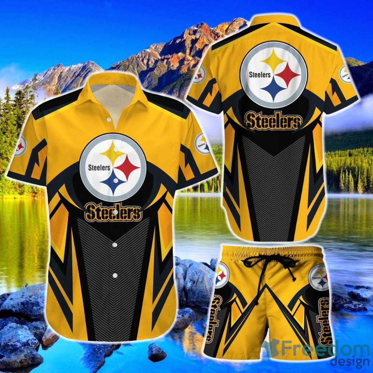 Pittsburgh Steelers NFL Hawaiian Shirt And Short Best Gift For Football NFL Fans Product Photo 1