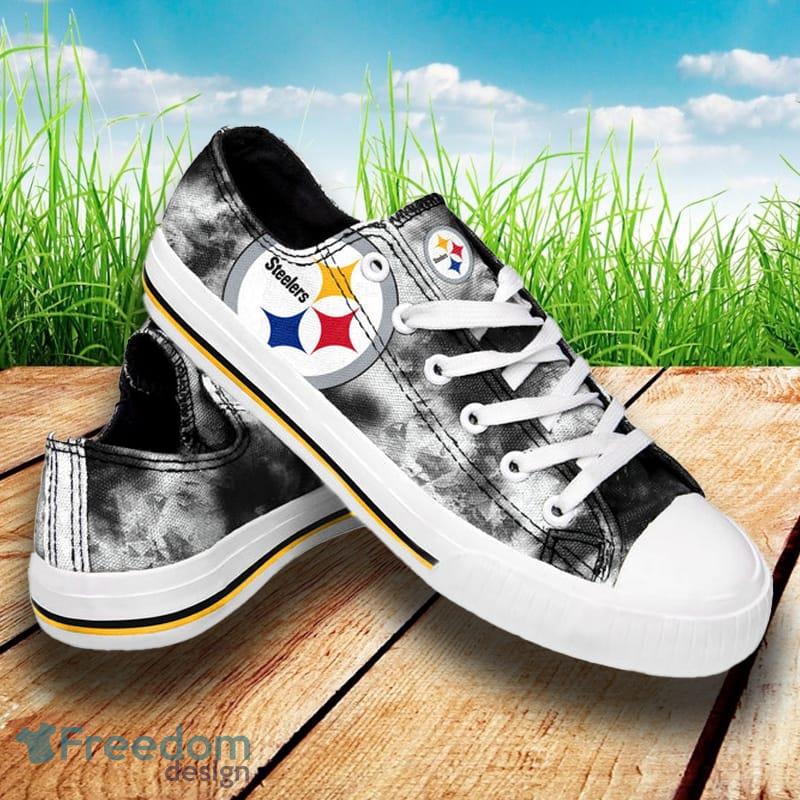 Pittsburgh Steelers NFL Men And Women Low Top Tie-Dye Canvas Shoes