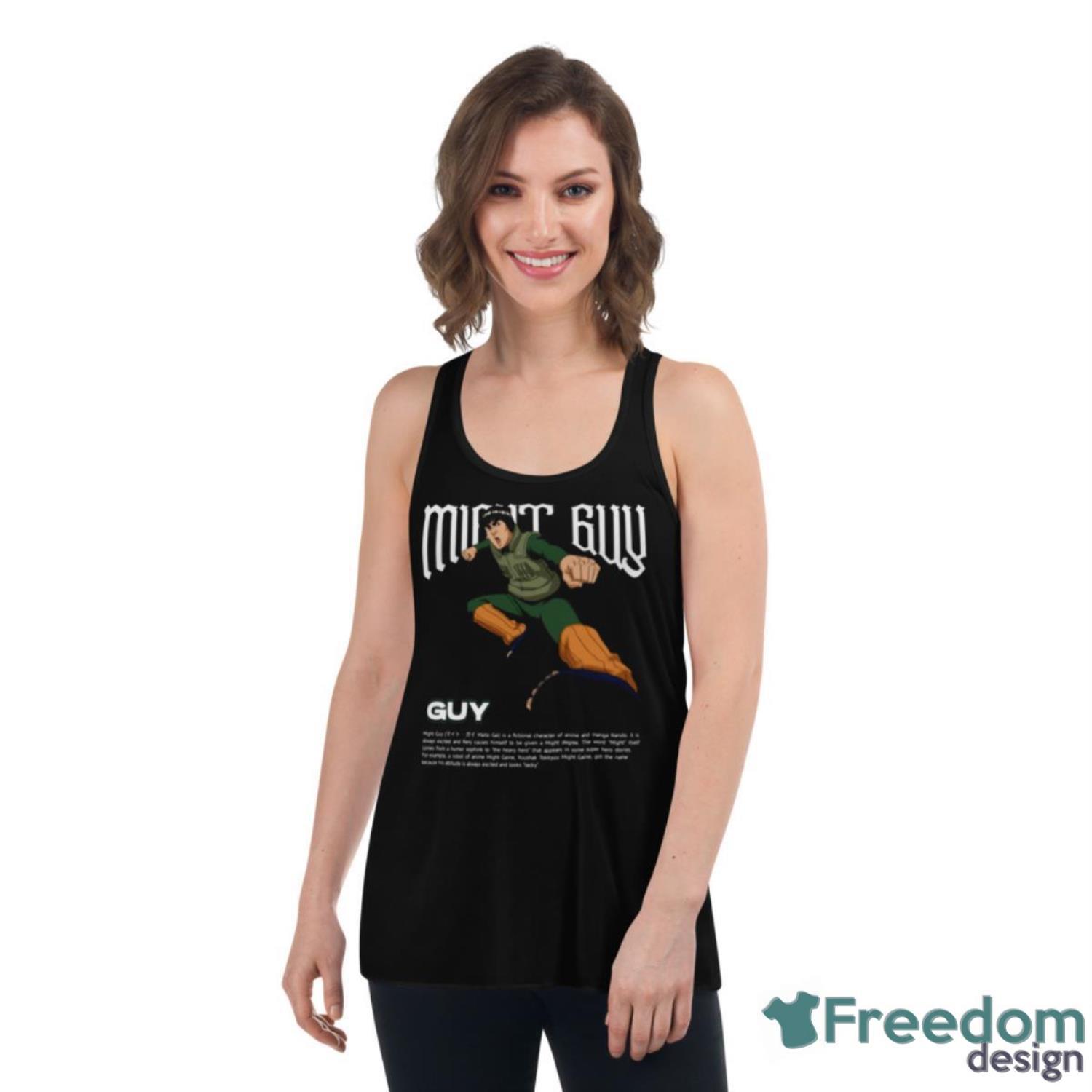 Power Of Might Guy Naruto Shippuden Shirt - Womens Flowy Racerback Tank Power Of Might Guy Naruto Shippuden Shirt - Womens Flowy Racerback Tank