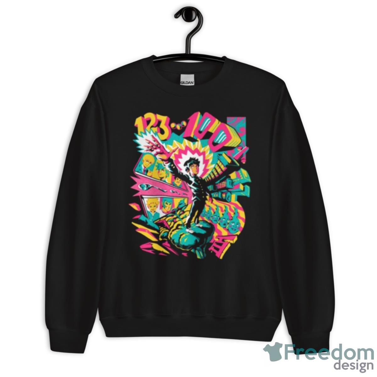 Psychedelic 100 Mob Psycho Shirt - Unisex Crewneck Sweatshirt Psychedelic 100 Mob Psycho Shirt - Unisex Crewneck Sweatshirt