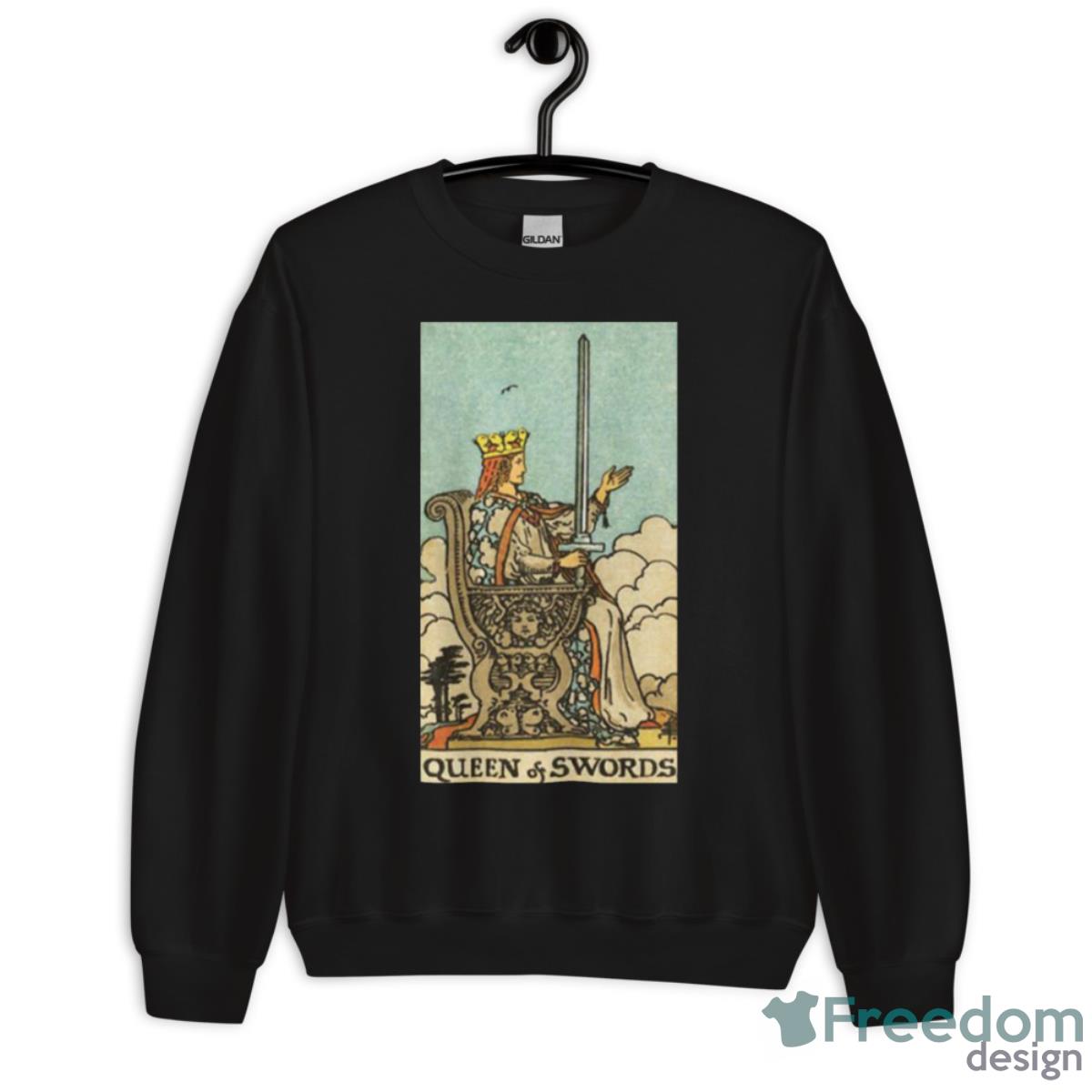 Queen Of Swords Tarot Shirt image Queen Of Swords Tarot Shirt - Unisex Crewneck Sweatshirt