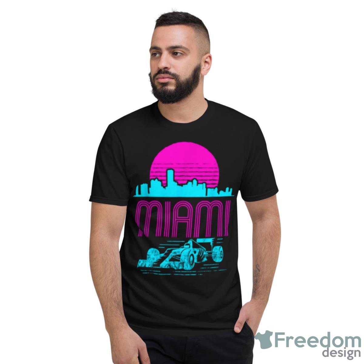 Racing Car Formula One Miami Grand Prix F1 Vintage Art Shirt - Short Sleeve T-Shirt