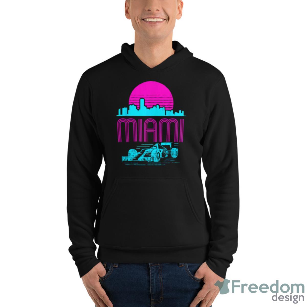Racing Car Formula One Miami Grand Prix F1 Vintage Art Shirt - Unisex Fleece Pullover Hoodie Racing Car Formula One Miami Grand Prix F1 Vintage Art Shirt - Unisex Fleece Pullover Hoodie