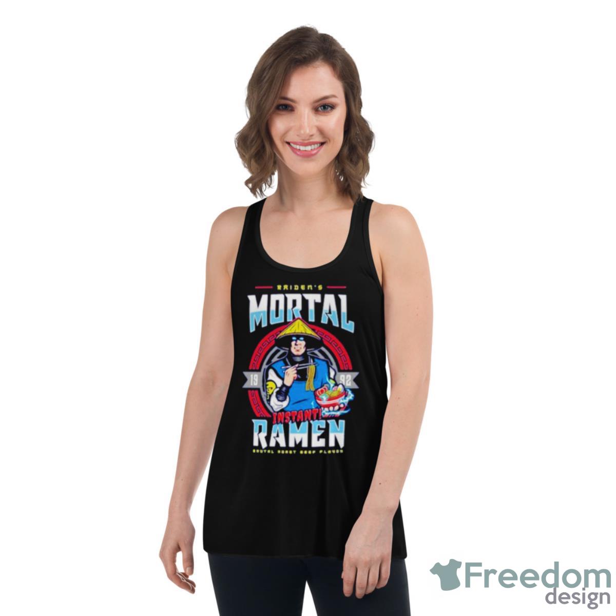 Raiden Mortal Instant Ramen Shirt - Womens Flowy Racerback Tank Raiden Mortal Instant Ramen Shirt - Womens Flowy Racerback Tank