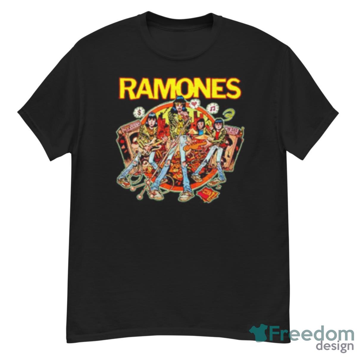 Ramones Rockaway Beach Cartoon Shirt - G500 Men’s Classic T-Shirt