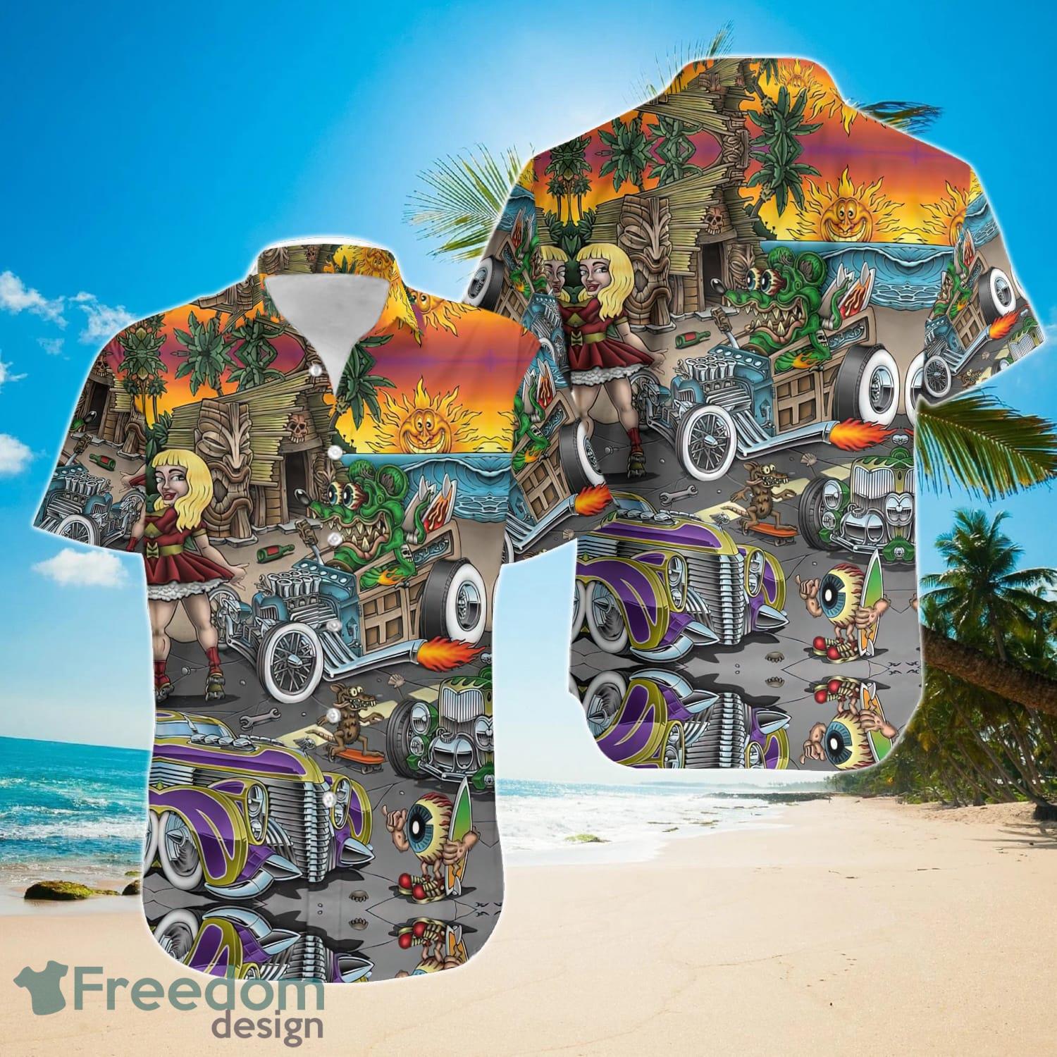 Rat Fink And The Hot Rod Hawaiian Shirt Product Photo 1