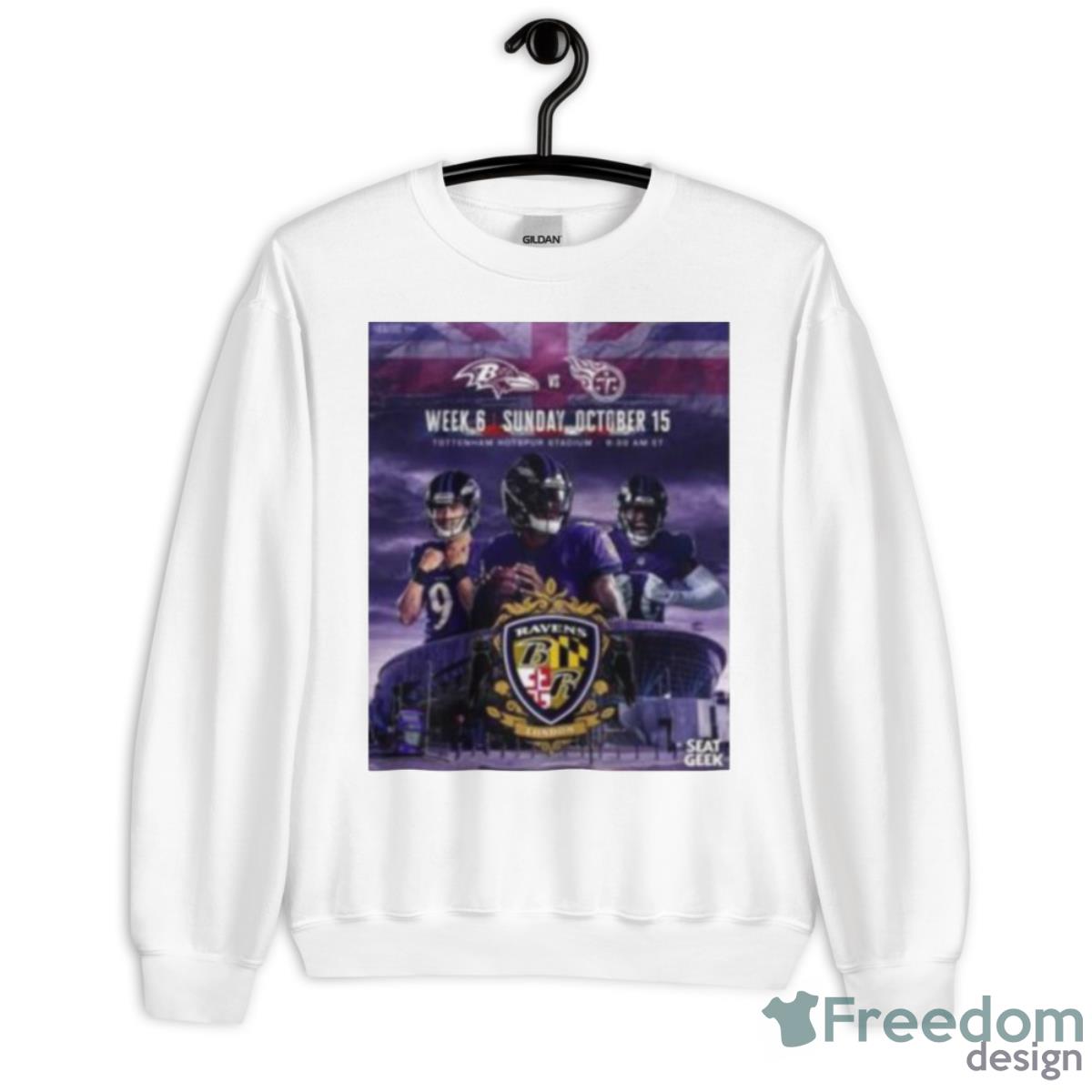 Ravens Vs Titans Tottenham Hotspur Stadium Shirt - Unisex Heavy Blend Crewneck Sweatshirt