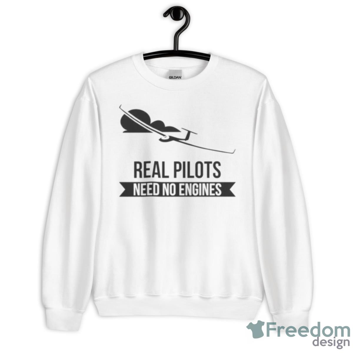 Real Pilots Need No Engines Shirt - Unisex Heavy Blend Crewneck Sweatshirt