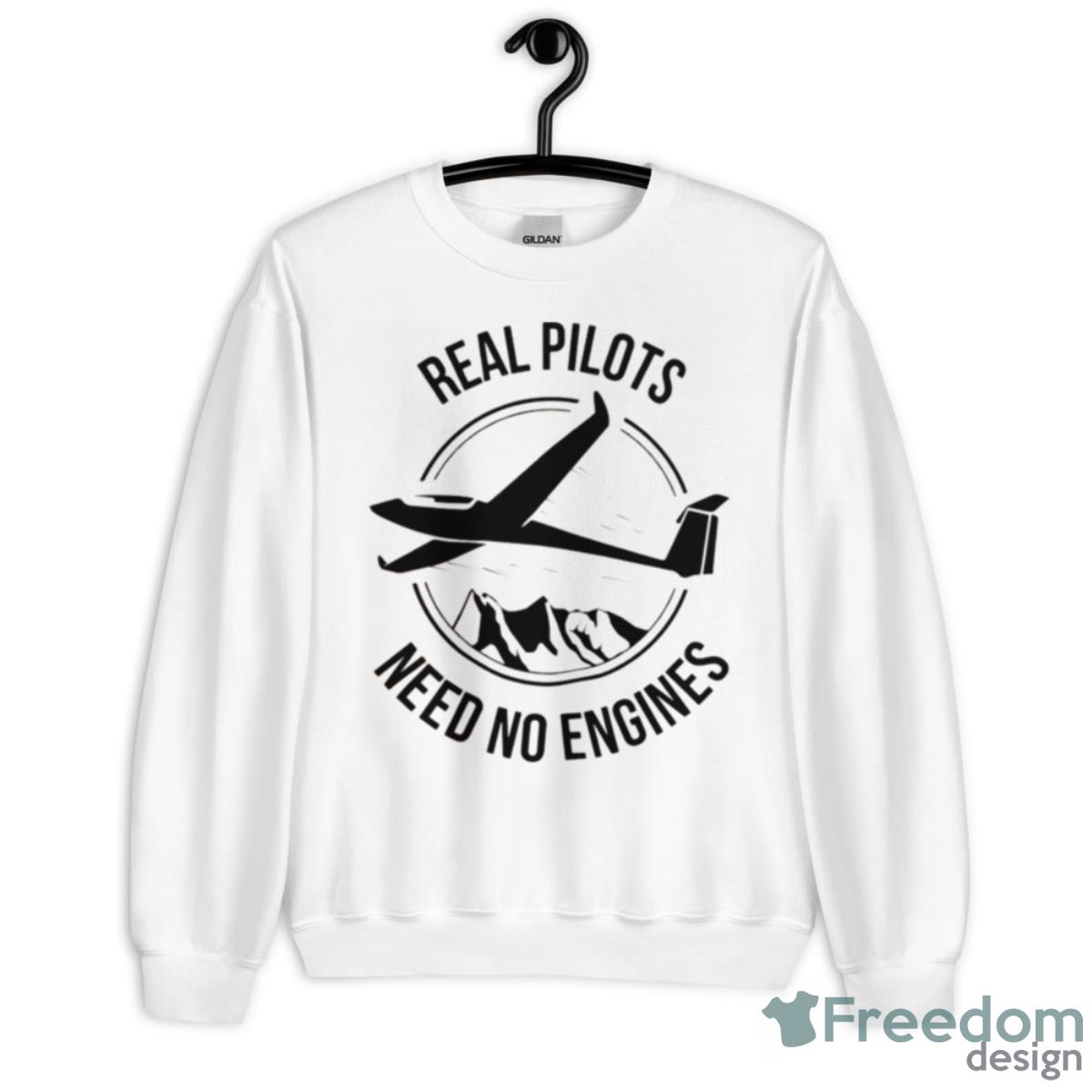 Real Pilots Need No Engines Soaring Soaring Shirt - Unisex Heavy Blend Crewneck Sweatshirt