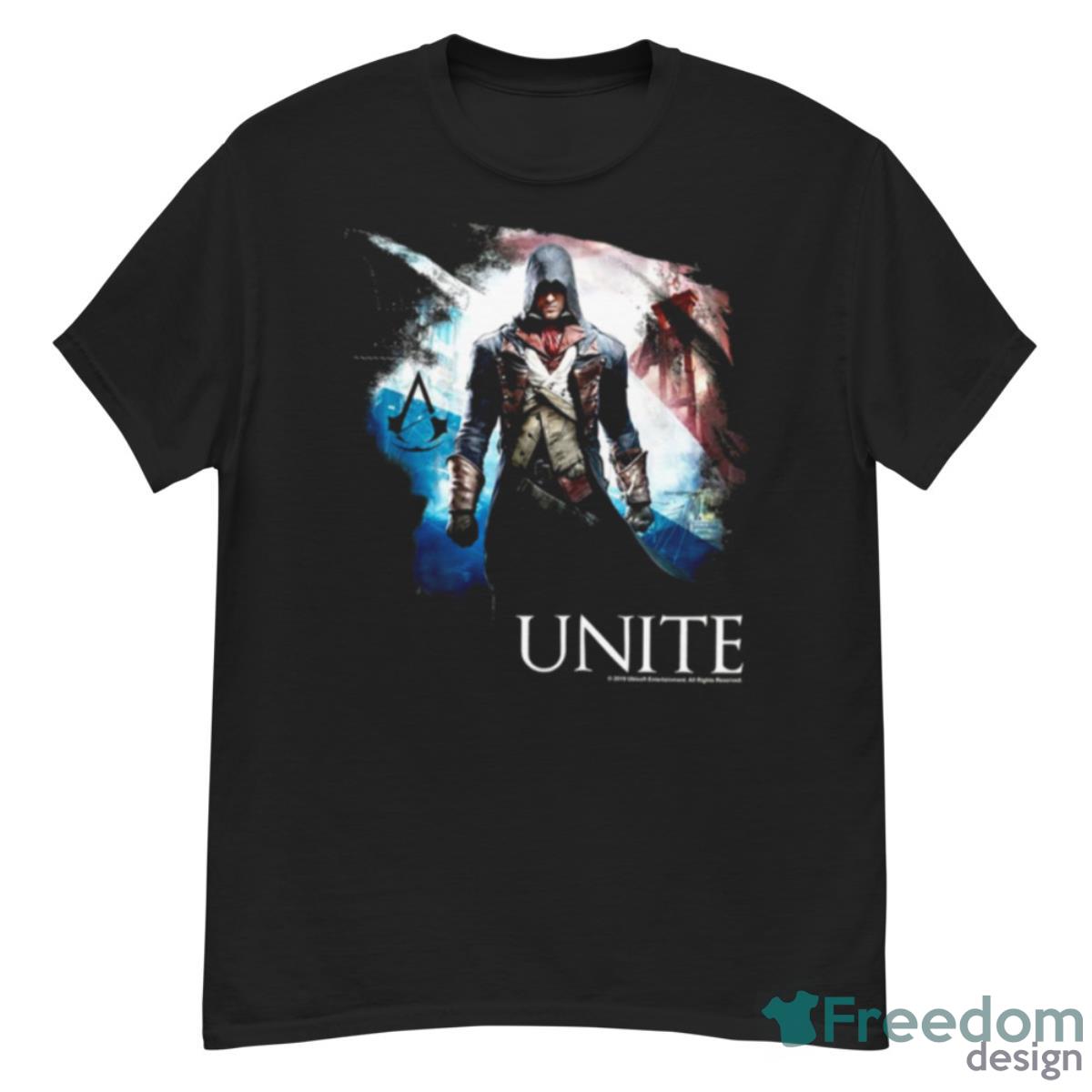 Rebels Unite Torn Flag Portrait Assassin’s Creed Unity Shirt - G500 Men’s Classic T-Shirt