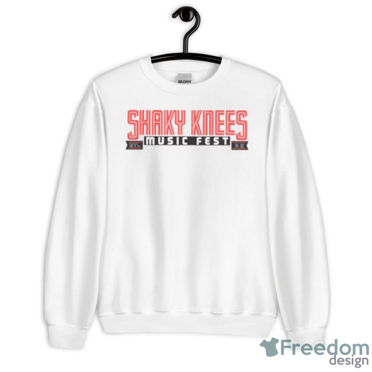 Red Logo Shaky Knees Music Fest Shirt - Unisex Heavy Blend Crewneck Sweatshirt