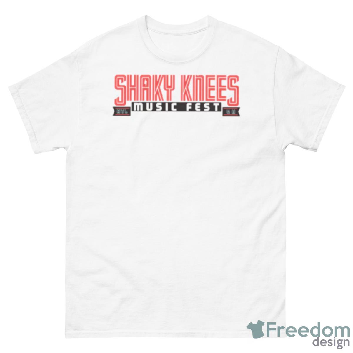 Red Logo Shaky Knees Music Fest Shirt - 500 Men’s Classic Tee Gildan