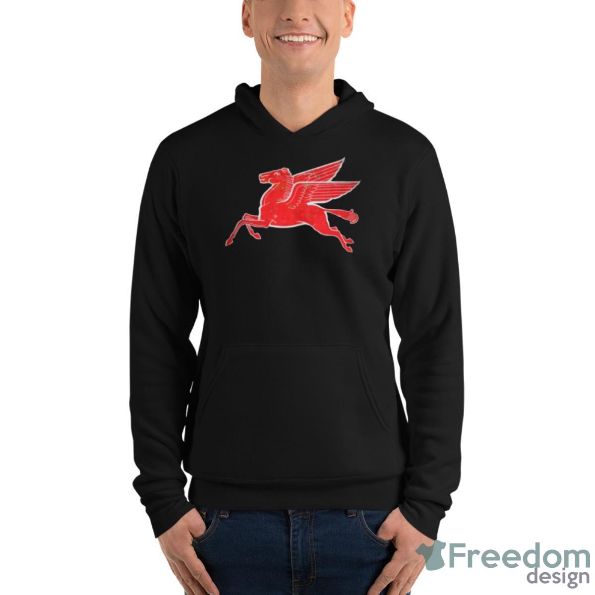 Red Pegasus Distressed Version Facing Left Shirt image Red Pegasus Distressed Version Facing Left Shirt - Unisex Fleece Pullover Hoodie
