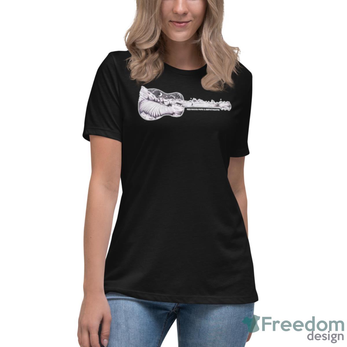 Red Rocks Guitar 2023 T Shirt - Womens Relaxed Short Sleeve Jersey Tee Red Rocks Guitar 2023 T Shirt - Womens Relaxed Short Sleeve Jersey Tee