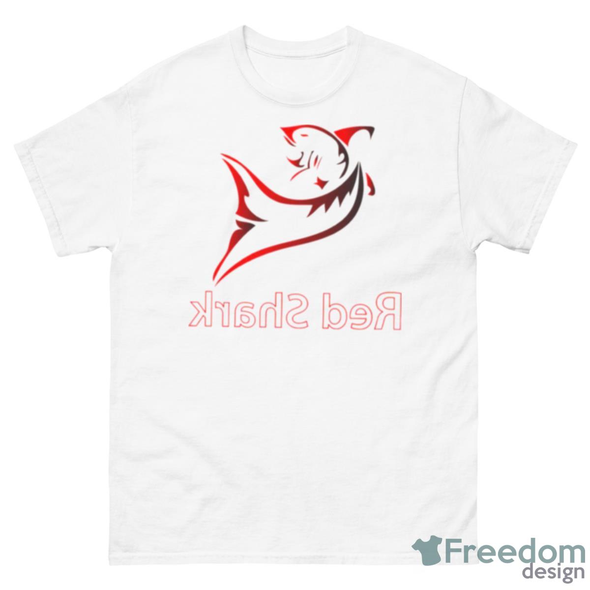 Red Shark In Reverse Shirt - 500 Men’s Classic Tee Gildan