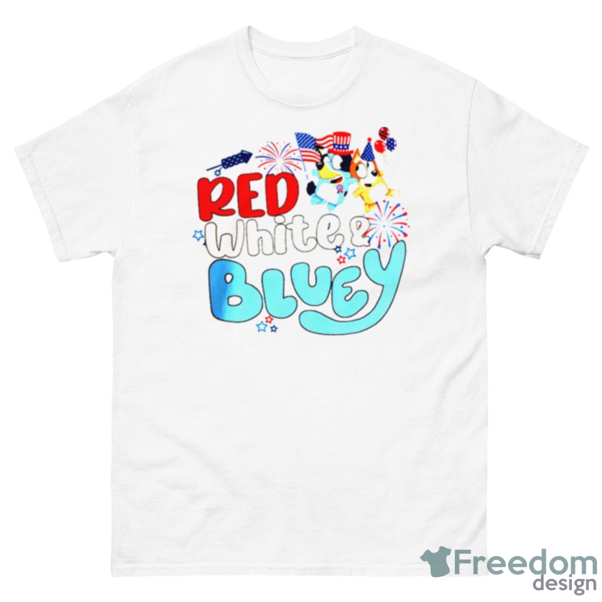 Red White Bluey And Bingo 4th July Independence Day Shirt - 500 Men’s Classic Tee Gildan