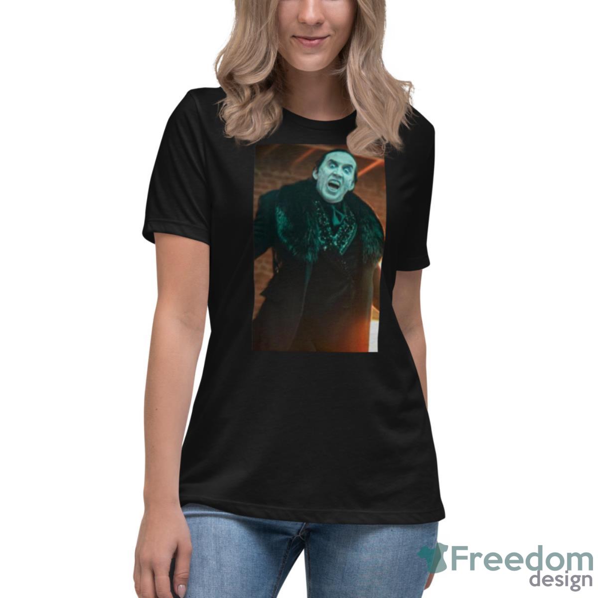 Renfield Nicolas Cage Shirt - Womens Relaxed Short Sleeve Jersey Tee Renfield Nicolas Cage Shirt - Womens Relaxed Short Sleeve Jersey Tee