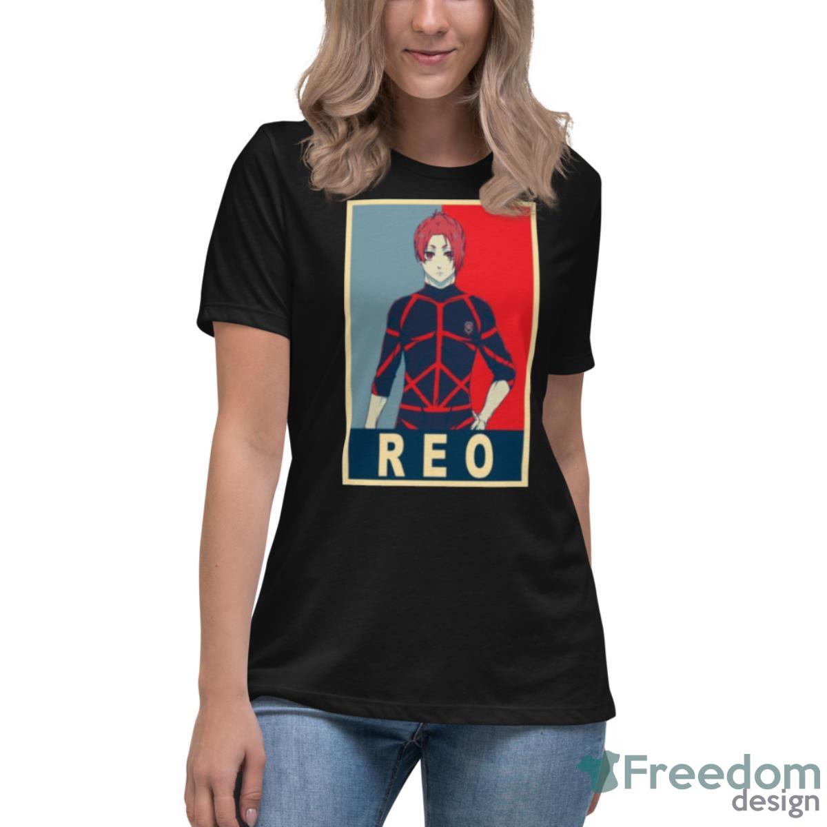 Reo Hope Graphic Blue Lock Reo Mikage Shirt - Womens Relaxed Short Sleeve Jersey Tee Reo Hope Graphic Blue Lock Reo Mikage Shirt - Womens Relaxed Short Sleeve Jersey Tee