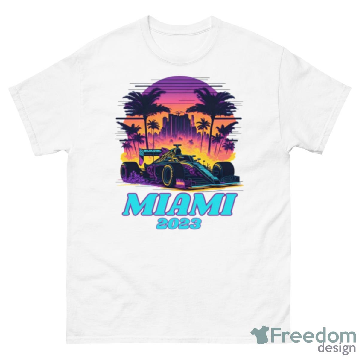 Retro Colored Miami Grand Prix 2023 Shirt - 500 Men’s Classic Tee Gildan