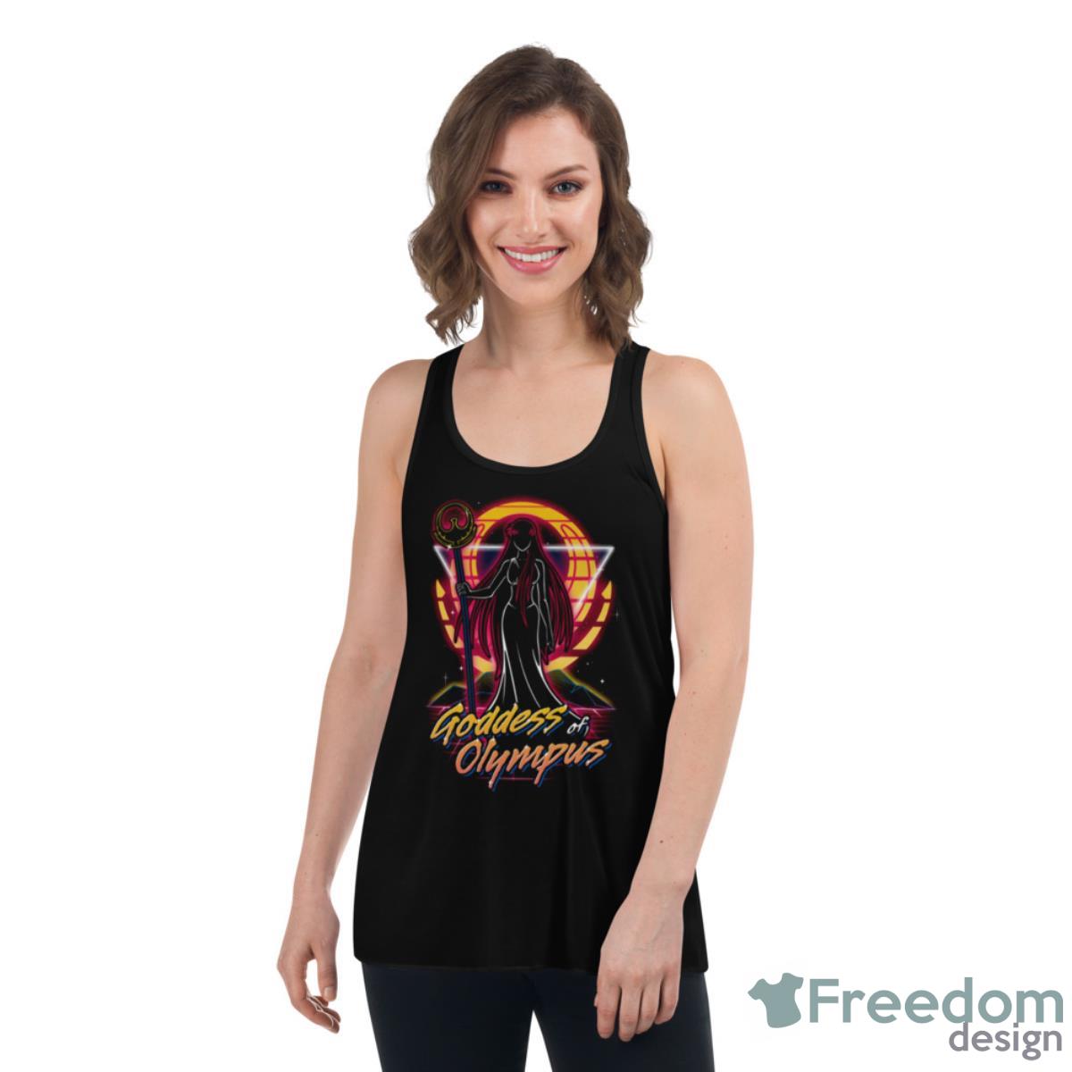 Retro Olympus Goddess Saint Seiya Knights Of The Zodiac Shirt - Womens Flowy Racerback Tank Retro Olympus Goddess Saint Seiya Knights Of The Zodiac Shirt - Womens Flowy Racerback Tank