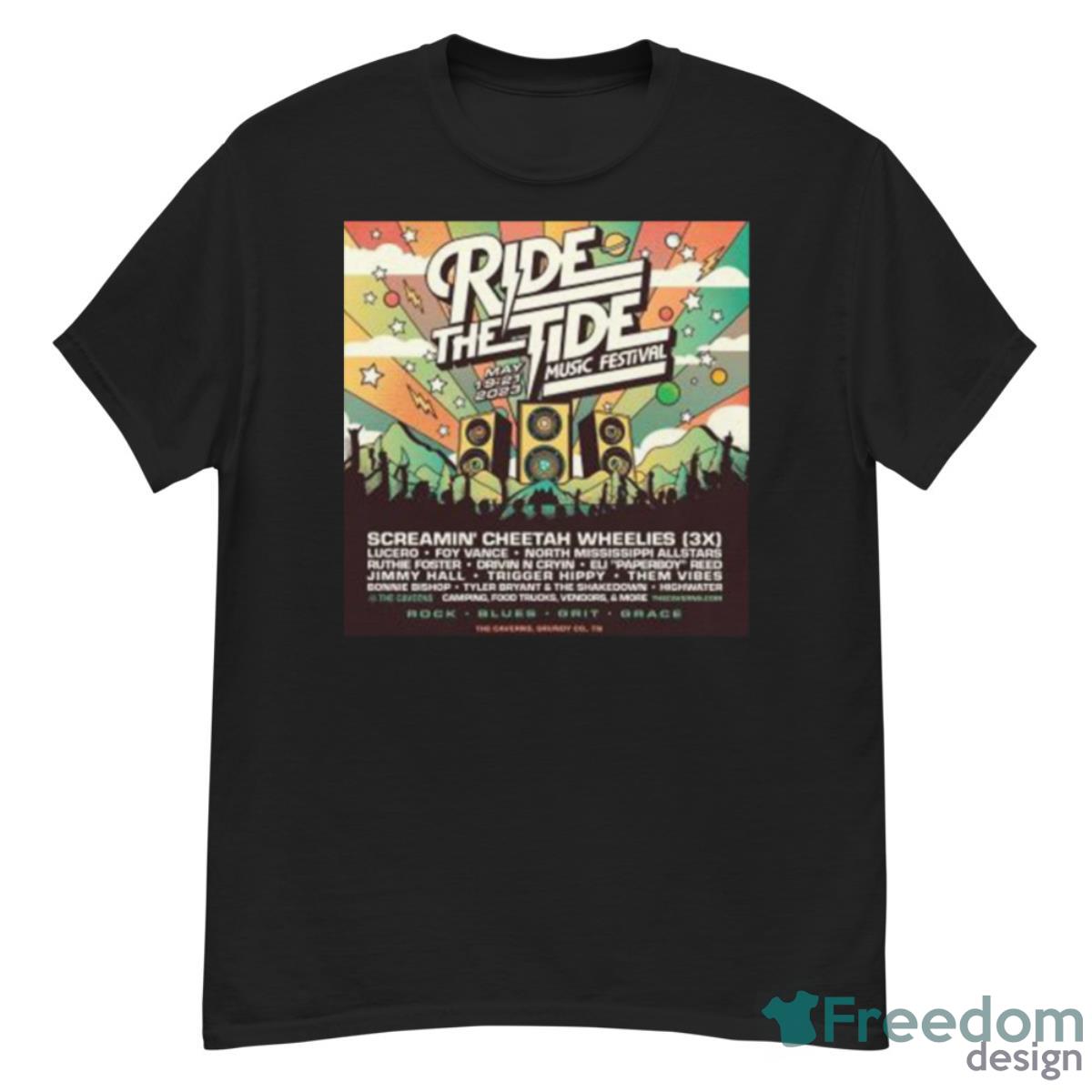 Ride The Tide Music Festival May 2023 Screamin’ Cheetah Wheelies Shirt - G500 Men’s Classic T-Shirt