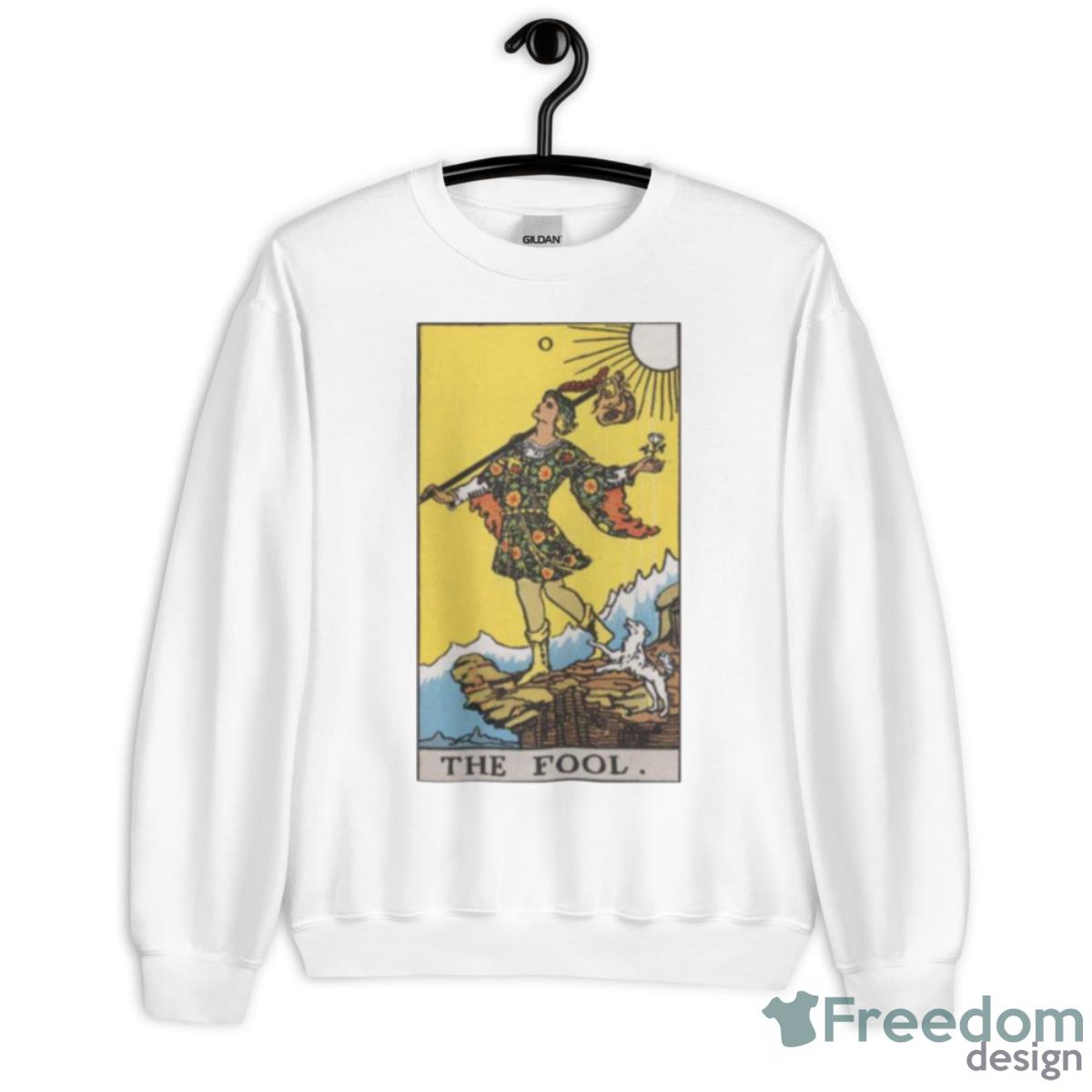 Rider Waite The Fool Tarot Card Shirt - Unisex Heavy Blend Crewneck Sweatshirt