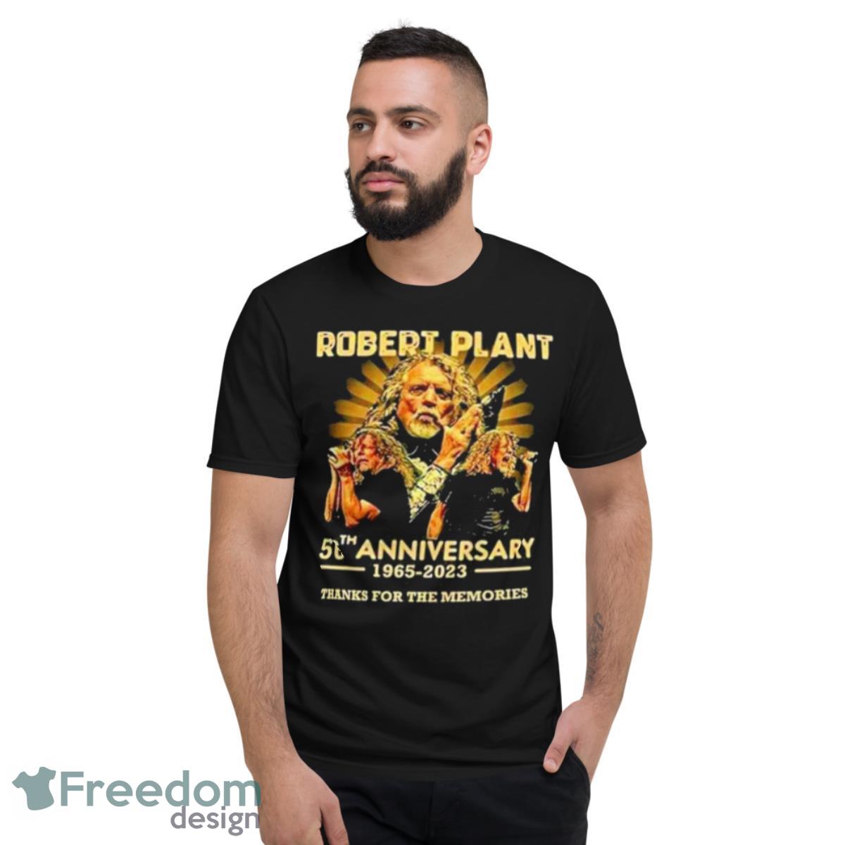 Robert Plant 56th Anniversary 1965 2023 Thank You For The Memories Signature Shirt - Short Sleeve T-Shirt