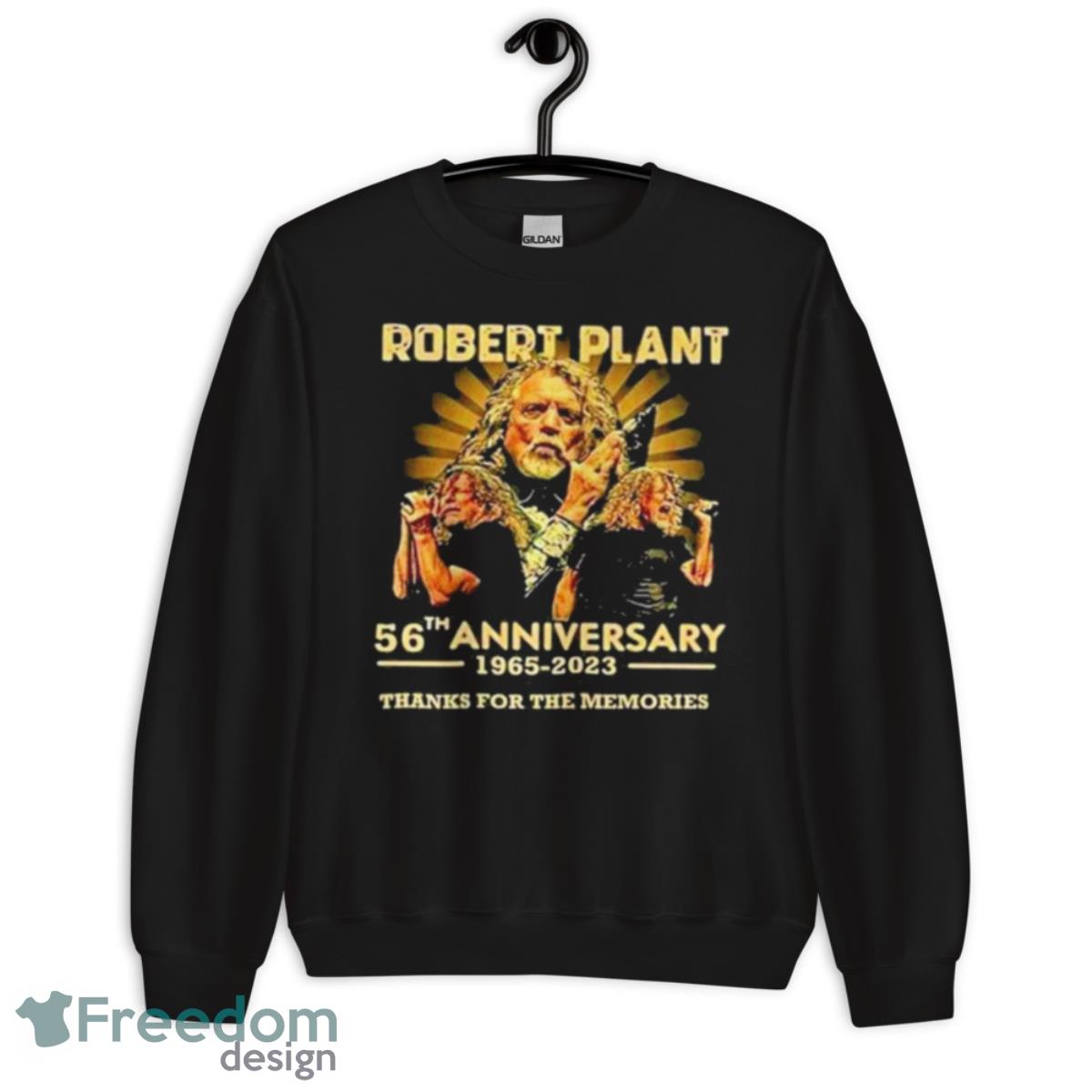 Robert Plant 56th Anniversary 1965 2023 Thank You For The Memories Signature Shirt - Unisex Crewneck Sweatshirt Robert Plant 56th Anniversary 1965 2023 Thank You For The Memories Signature Shirt - Unisex Crewneck Sweatshirt