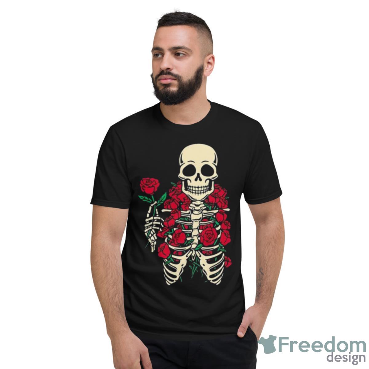 Romantic Rose Skeleton 2023 Shirt - Short Sleeve T-Shirt