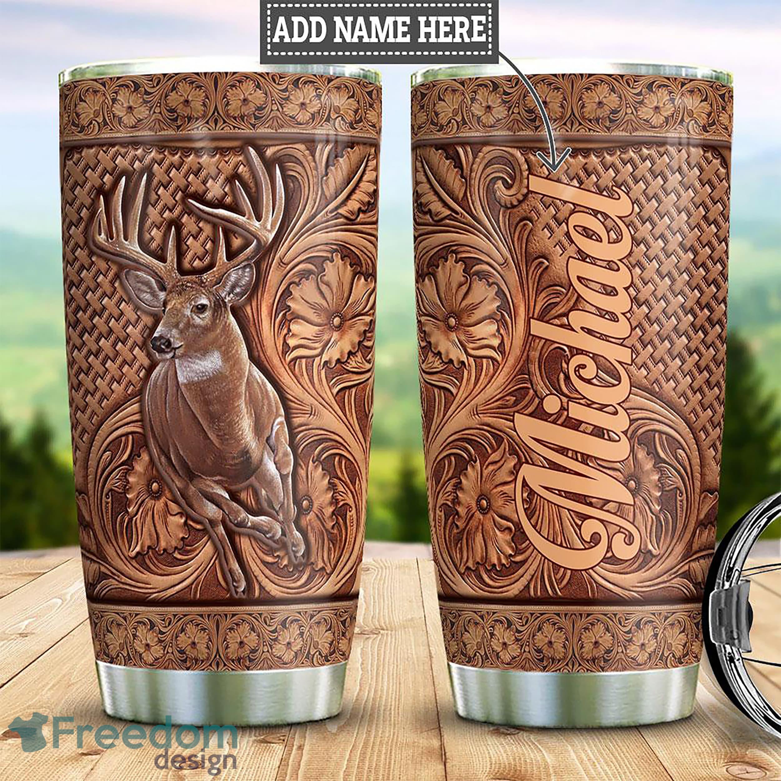 Dear Dad Personalized Engraved Tumbler With Kids Names, Stainless Cup, Gift  For Him