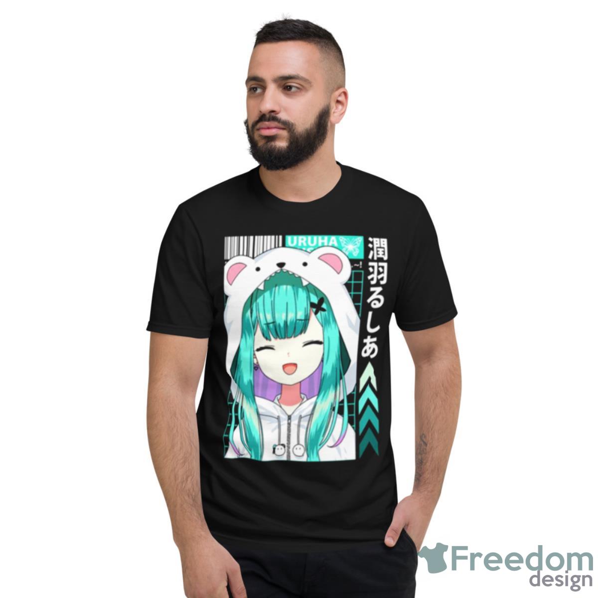 Rushia With Hoodie Hololive Cute Shirt - Short Sleeve T-Shirt