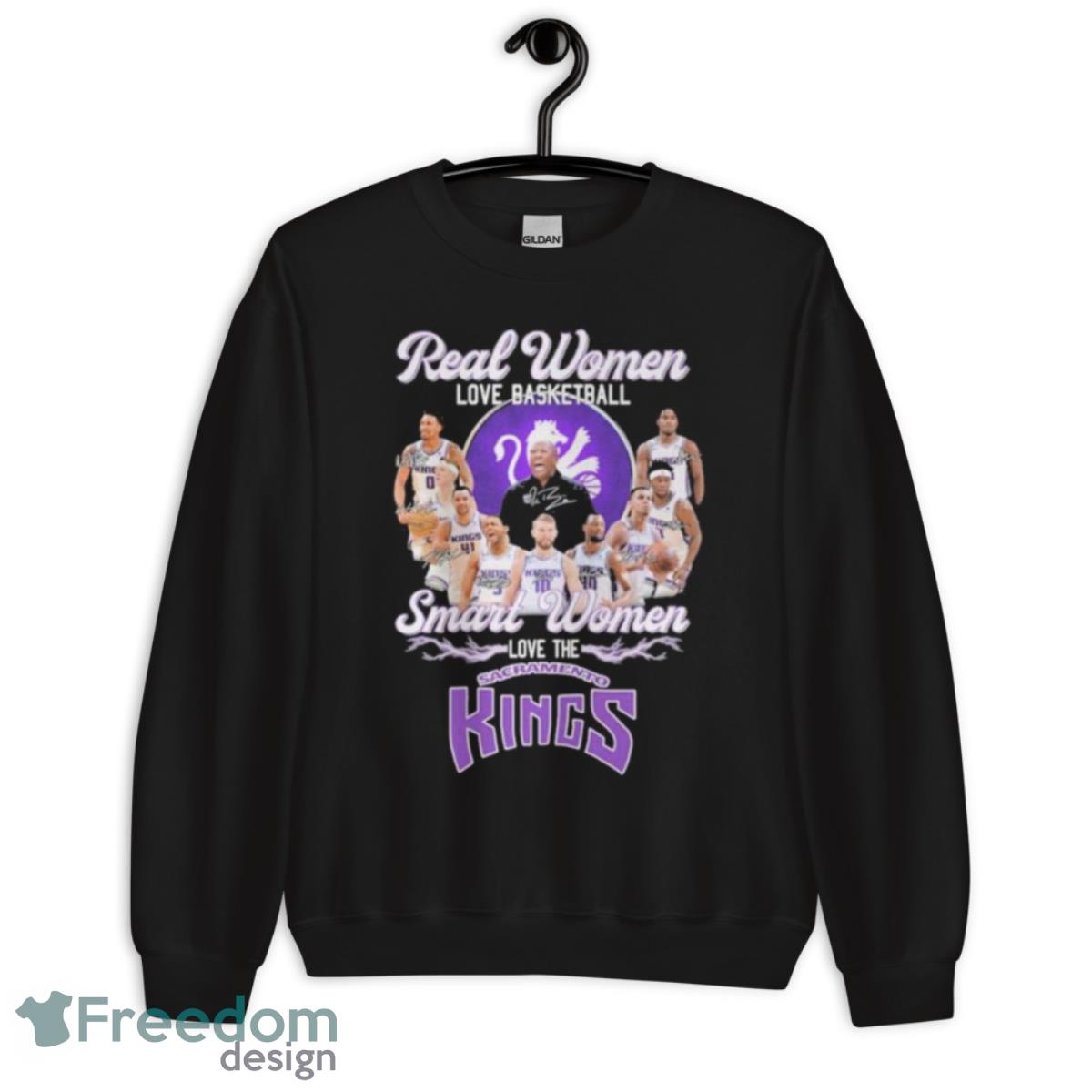 Sacramento Kings Real Women Love Basketball Smart Women Love The 2023 Shirt - Unisex Crewneck Sweatshirt Sacramento Kings Real Women Love Basketball Smart Women Love The 2023 Shirt - Unisex Crewneck Sweatshirt