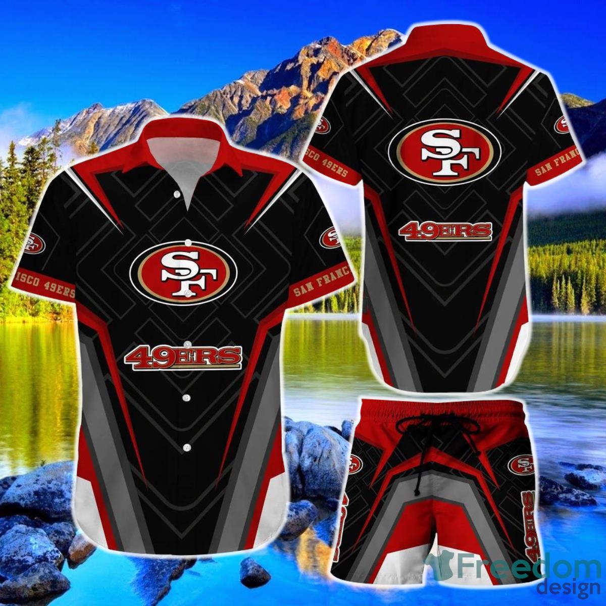 San Francisco 49ers NFL Hawaiian Shirt And Short New Summer Button Down Shirt Best Gift For Fans Product Photo 1