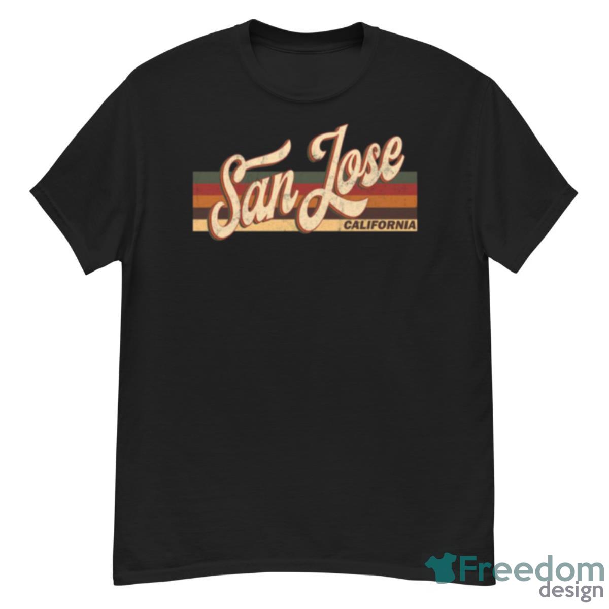 San Jose California State Retro Vintage 70s 80s Distressed Shirt - G500 Men’s Classic T-Shirt