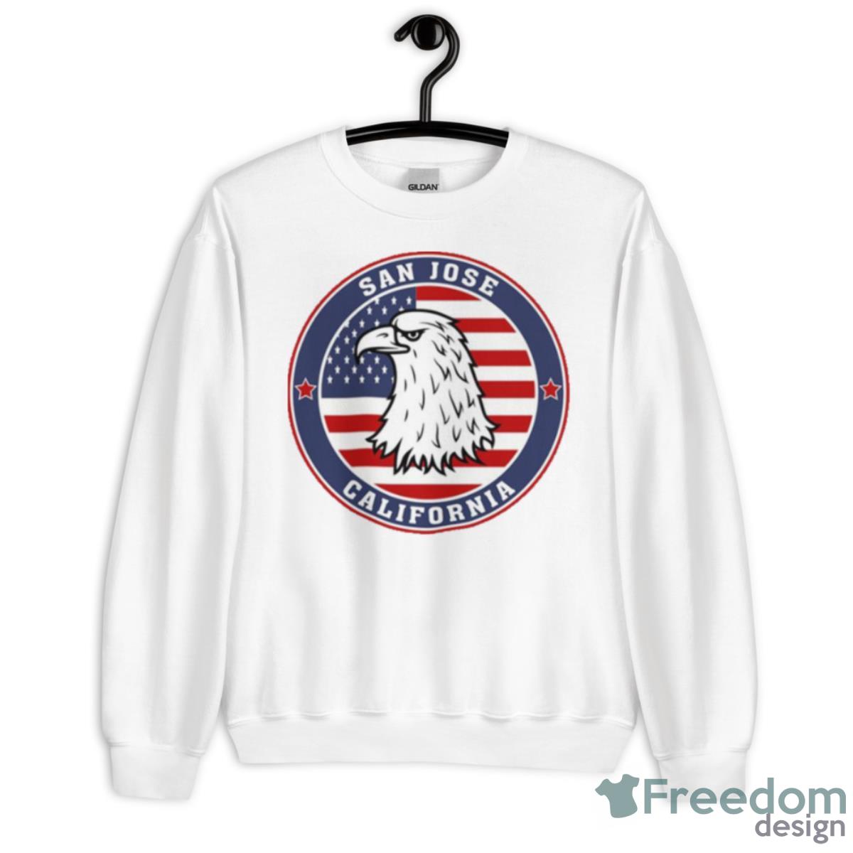 San Jose City California State Usa Flag Travel Souvenir Shirt - Unisex Heavy Blend Crewneck Sweatshirt