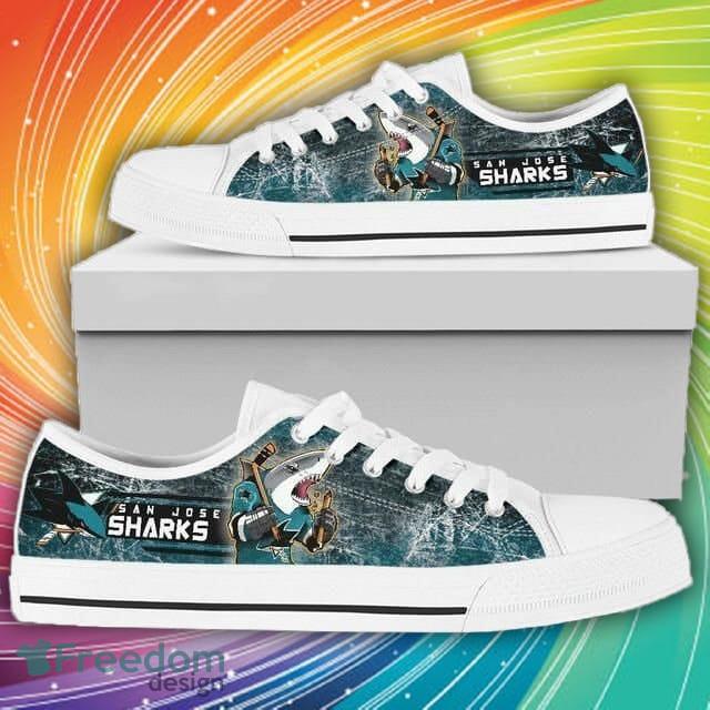 San Jose Sharks NHL Hockey 1 Low Top Sneakers Low Top Shoes Men And Women For Fans - San Jose Sharks NHL Hockey 1 Low Top Sneakers Low Top Shoes LT0304_1