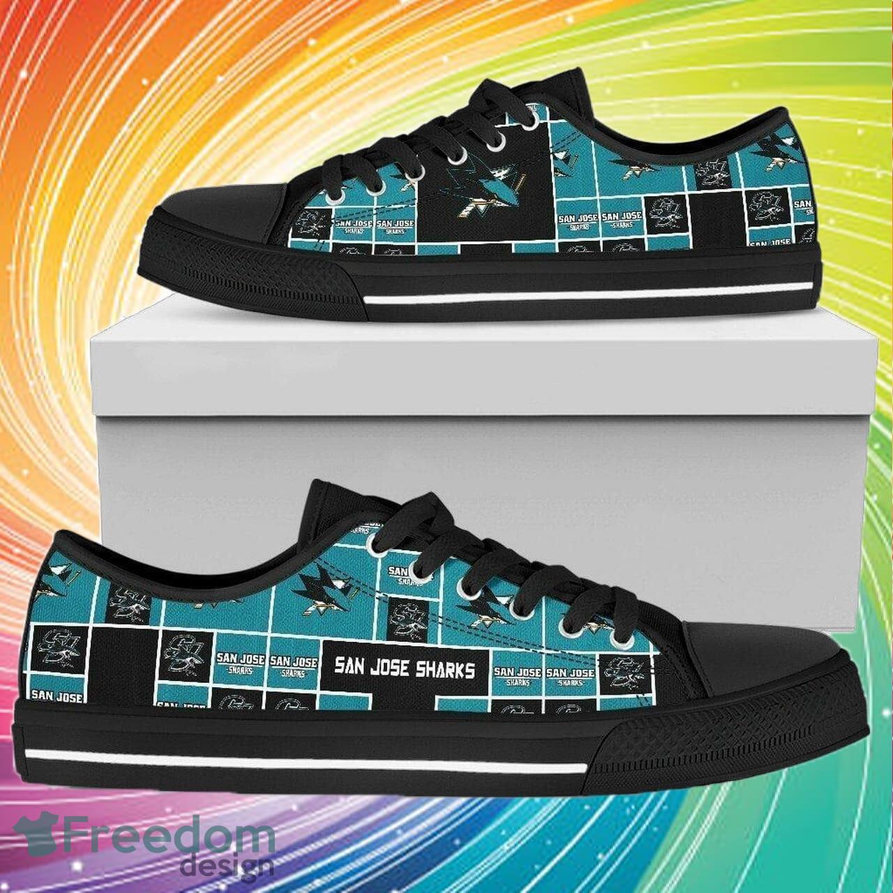 San Jose Sharks NHL Hockey 3 Low Top Sneakers Low Top Shoes Men And Women For Fans - San Jose Sharks NHL Hockey 3 Low Top Sneakers Low Top Shoes LT0191_1