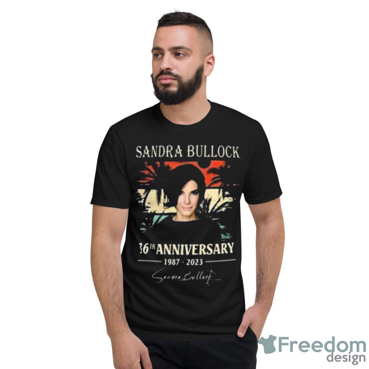 Sandra Bullock 36th Anniversary 1987 2023 Signature Shirt - Short Sleeve T-Shirt